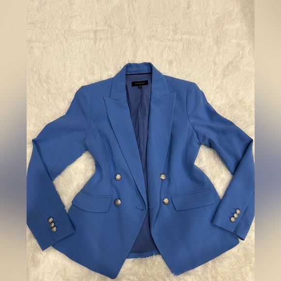 Talbots Other - Talbots Sky Blue Double-Breasted Blazer